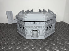 Load image into Gallery viewer, Sci Fi Building Burger Restaurant Sci-Fi Tabletop Terrain 28mm 32mm
