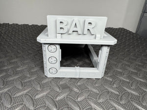 Sci-Fi Bar Building 28mm 32mm 3D Printed in Grey Tabletop Terrain Scenery