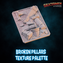 Load image into Gallery viewer, Broken Pillars Dry Brush Texture Palette for Miniature Painting - Unprimed

