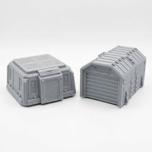 Load image into Gallery viewer, 15mm Defence Bunker &amp; Warehouse Building Wargaming Sci-Fi 3D Printed in Grey
