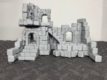 Load image into Gallery viewer, Battle Ruined Terrain Ancient Castle Ruins 28mm Tabletop RPG Wargaming Scenery
