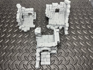 Battle Ruined Terrain Ancient Castle Ruins 28mm Tabletop RPG Wargaming Scenery