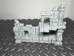 Battle Ruined Terrain Ancient Castle Ruins 28mm Tabletop RPG Wargaming Scenery