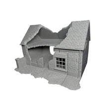 Load image into Gallery viewer, Ruined Village Cafe Normandy World War 2 Wargaming Scenery 28mm Dark Realms
