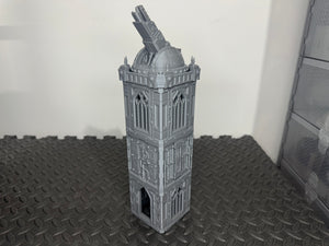 Grid City Gothic Cannon Tower #1 Sci Fi Building 28mm 32mm Terrain 3D Printed