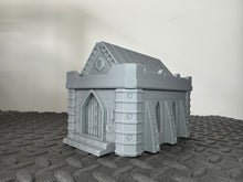 Load image into Gallery viewer, Gothic Chapel Church Industrial Sci Fi Building 28mm 32mm Terrain 3D Printed
