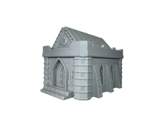 Load image into Gallery viewer, Gothic Chapel Church Industrial Sci Fi Building 28mm 32mm Terrain 3D Printed
