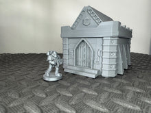 Load image into Gallery viewer, Gothic Chapel Church Industrial Sci Fi Building 28mm 32mm Terrain 3D Printed
