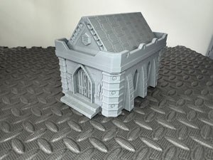Gothic Chapel Church Industrial Sci Fi Building 28mm 32mm Terrain 3D Printed