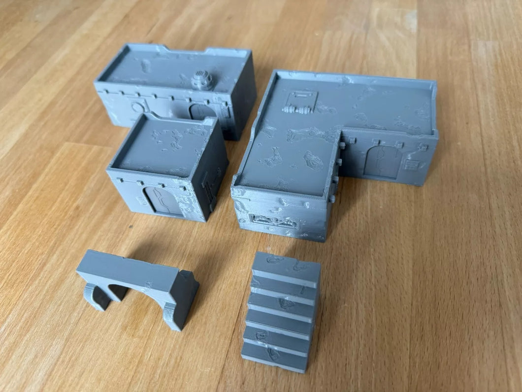 15mm Desert Buildings Set Of 3 Sci-Fi Dwellings Scatter Terrain 3D Printed