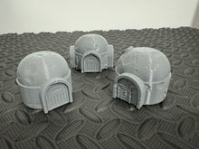 Load image into Gallery viewer, 15mm Desert Settlement Huts Habs Buildings Sci-Fi Scatter Terrain 3D Printed
