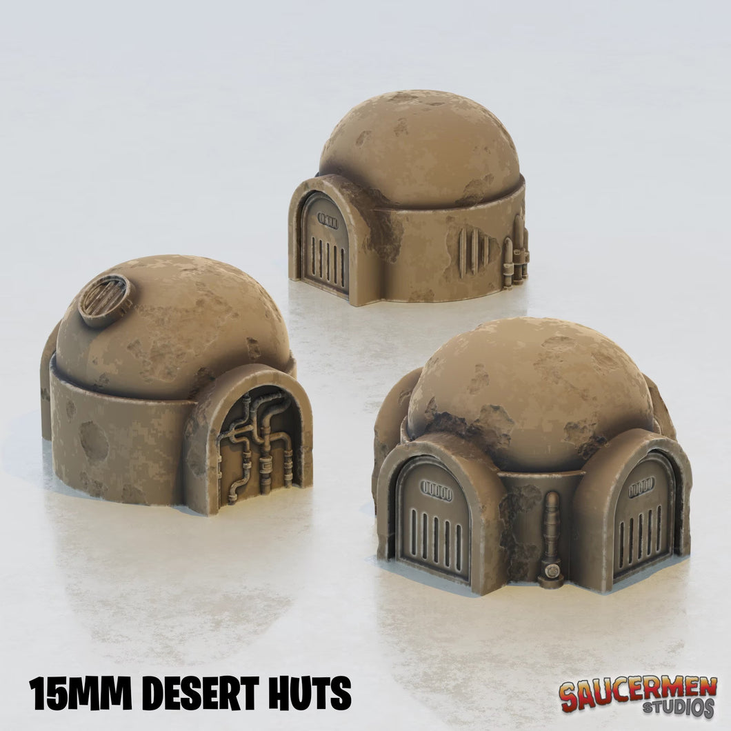 15mm Desert Settlement Huts Habs Buildings Sci-Fi Scatter Terrain 3D Printed