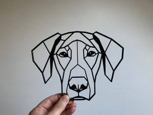 Geometric Natural Ears Doberman Dog Animal Pet Wall Art Decor Hanging Decoration