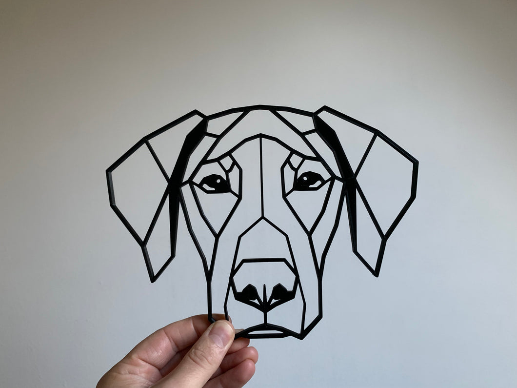Geometric Natural Ears Doberman Dog Animal Pet Wall Art Decor Hanging Decoration
