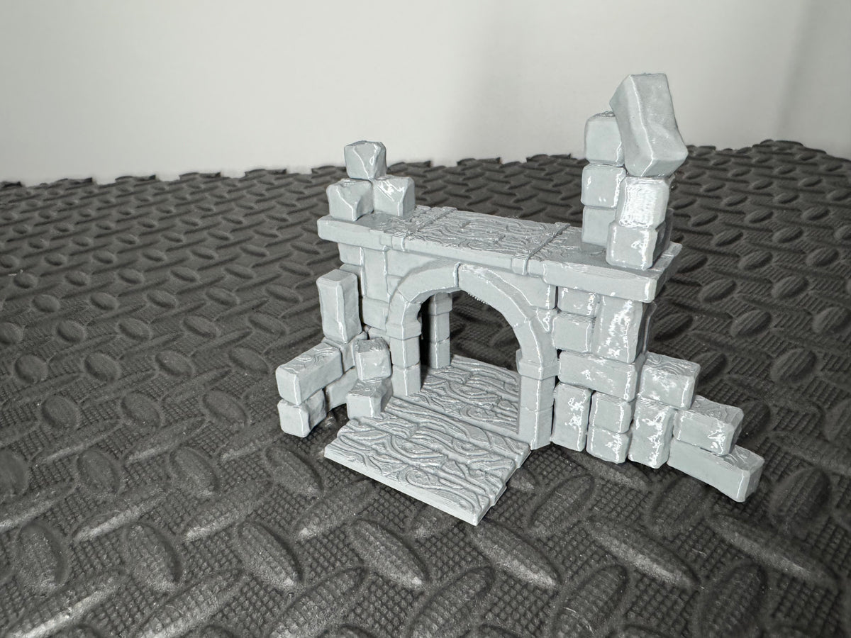 Medieval Castle Platform Archway 28mm Tabletop RPG Wargaming Scenery T ...