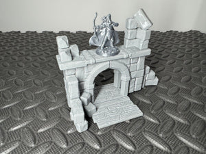 Medieval Castle Platform Archway 28mm Tabletop RPG Wargaming Scenery Terrain