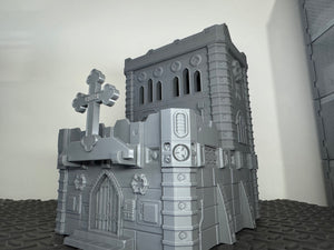 Gothic Cathedral Sci Fi Building 28mm 32mm Terrain 3D Printed Tabletop Gaming