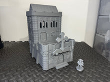 Load image into Gallery viewer, Gothic Cathedral Sci Fi Building 28mm 32mm Terrain 3D Printed Tabletop Gaming
