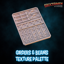 Load image into Gallery viewer, Girders &amp; Beams Dry Brush Texture Palette for Miniature Painting - Unprimed
