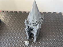 Load image into Gallery viewer, Grid City Gothic Tower Industrial Sci Fi Building 28mm 32mm Terrain 3D Printed
