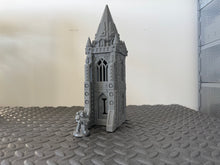 Load image into Gallery viewer, Grid City Gothic Tower Industrial Sci Fi Building 28mm 32mm Terrain 3D Printed
