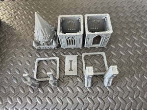Grid City Gothic Tower Industrial Sci Fi Building 28mm 32mm Terrain 3D Printed