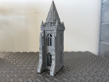 Load image into Gallery viewer, Grid City Gothic Tower Industrial Sci Fi Building 28mm 32mm Terrain 3D Printed
