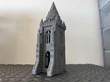 Load image into Gallery viewer, Grid City Gothic Tower Industrial Sci Fi Building 28mm 32mm Terrain 3D Printed
