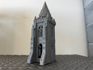 Grid City Gothic Tower Industrial Sci Fi Building 28mm 32mm Terrain 3D Printed