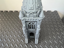 Load image into Gallery viewer, Grid City Gothic Tower Industrial Sci Fi Building 28mm 32mm Terrain 3D Printed
