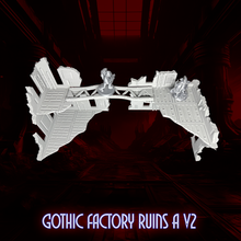 Load image into Gallery viewer, Gothic City Ruins V2 Industrial Sci Fi Factory Building 28mm Terrain 3D Printed
