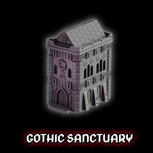 Load image into Gallery viewer, Gothic Sanctuary Sci Fi Building 28mm 32mm Terrain 3D Printed Tabletop Gaming
