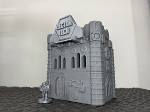 Gothic Corporate HQ Sci Fi Building 28mm 32mm Terrain 3D Printed Tabletop Gaming