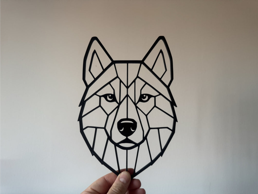 Geometric Siberian Husky Dog Pet Animal Wall Art Decor Hanging Decoration