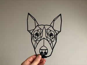 Geometric English Bull Terrier Dog Pet Wall Art Decor Hanging Decoration 3D Printed