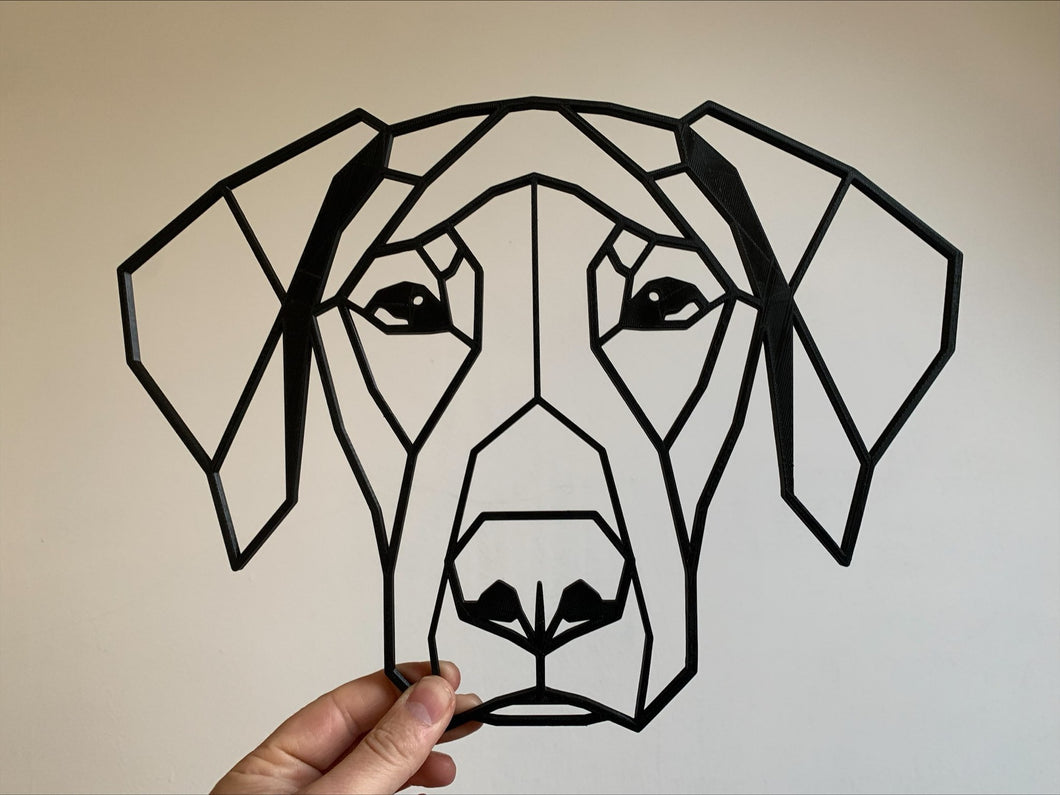 Geometric Natural Ears Doberman Dog Animal Pet Wall Art Decor Hanging 320x235mm
