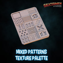 Load image into Gallery viewer, Mixed Patterns Dry Brush Texture Palette for Miniature Painting Table Top Games
