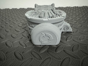 Organic Recycling Plant Sci-Fi Building Scatter Terrain 28mm 3D Printed in Grey