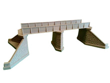 Load image into Gallery viewer, Large Model Railway Girder Bridge 00 Gauge with Stonework Effect Support Piers
