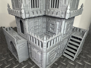 Grid City Gothic Outpost Industrial Sci Fi Building 28mm 32mm Terrain 3D Printed