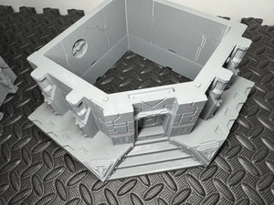 Sci Fi Building Cyber Police Headquarters Sci-Fi Tabletop Terrain 28mm 32mm