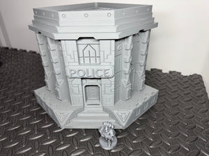 Sci Fi Building Cyber Police Headquarters Sci-Fi Tabletop Terrain 28mm 32mm