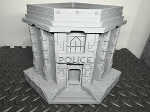 Sci Fi Building Cyber Police Headquarters Sci-Fi Tabletop Terrain 28mm 32mm