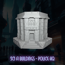 Load image into Gallery viewer, Sci Fi Building Cyber Police Headquarters Sci-Fi Tabletop Terrain 28mm 32mm
