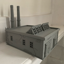 Load image into Gallery viewer, Power Station 28mm Model Industrial Chimneys Power Plant Room Wargaming
