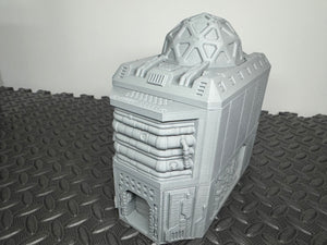 Science and Research Facility 2 Level Sci-Fi Building 28mm 32mm 3D Printed