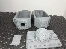 Load image into Gallery viewer, Science and Research Facility 2 Level Sci-Fi Building 28mm 32mm 3D Printed
