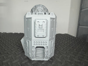 Science and Research Facility 2 Level Sci-Fi Building 28mm 32mm 3D Printed