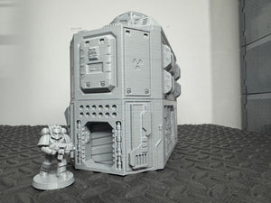 Science and Research Facility 2 Level Sci-Fi Building 28mm 32mm 3D Printed