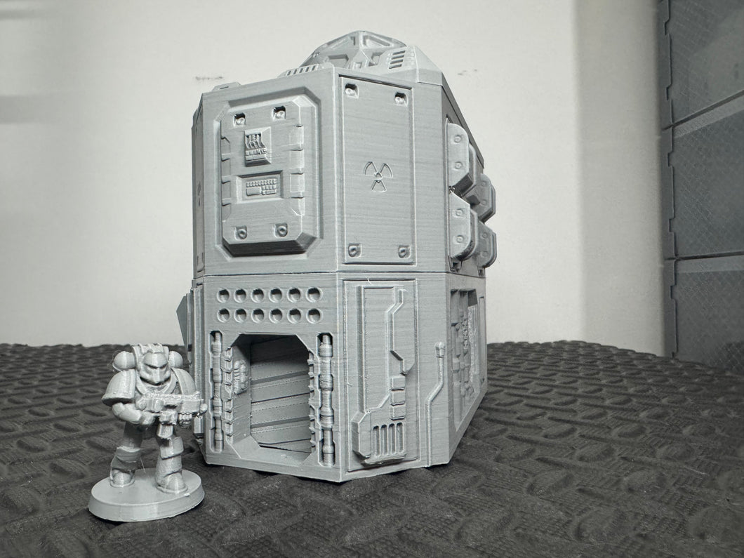 Science and Research Facility 2 Level Sci-Fi Building 28mm 32mm 3D Printed